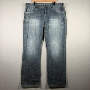 Buffalo David Bitton Driven-X Basic Mens Blue Straight Leg Jeans 42x32
